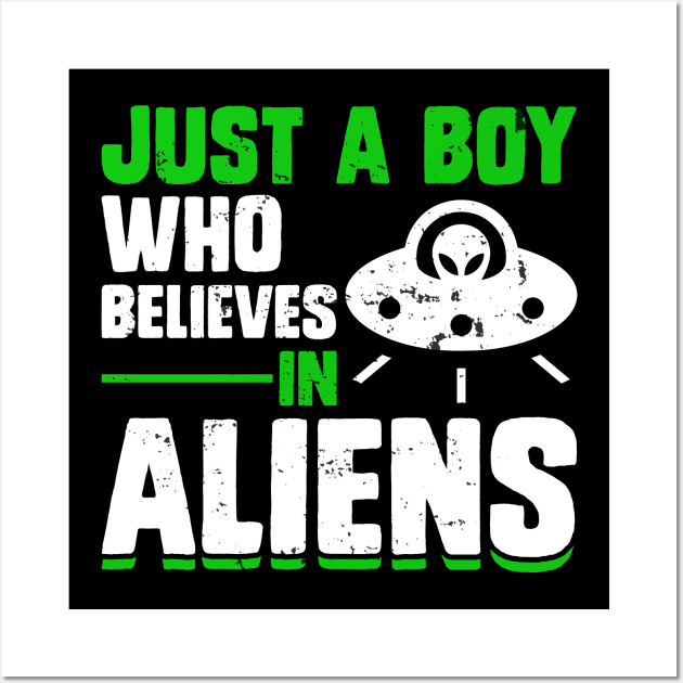 Just a boy how believes in Alien Wall Art by Sabahmd